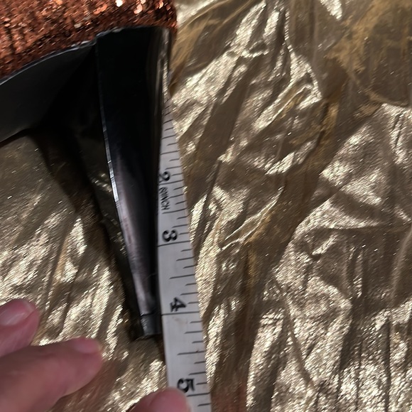 Bronze/gold sequined dress shoes brand new no tags - Picture 9 of 10